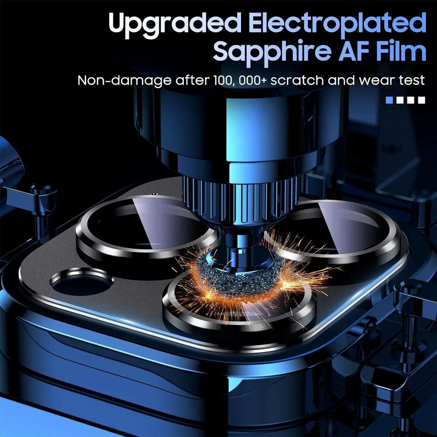 iPhone Camera Lens Screen Protector Titanium Black Metal Glass